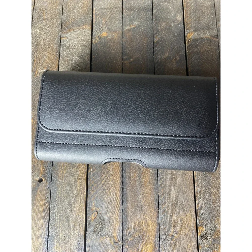 ACCKUO Black Leather Phone Holster For Samsung Galaxy S20–S25 Ultra